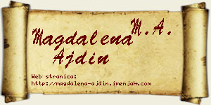 Magdalena Ajdin vizit kartica